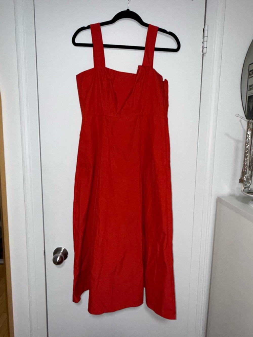 Kate Spade Red Sleeveless Square-Neck Midi Dress - Classic Women's Style